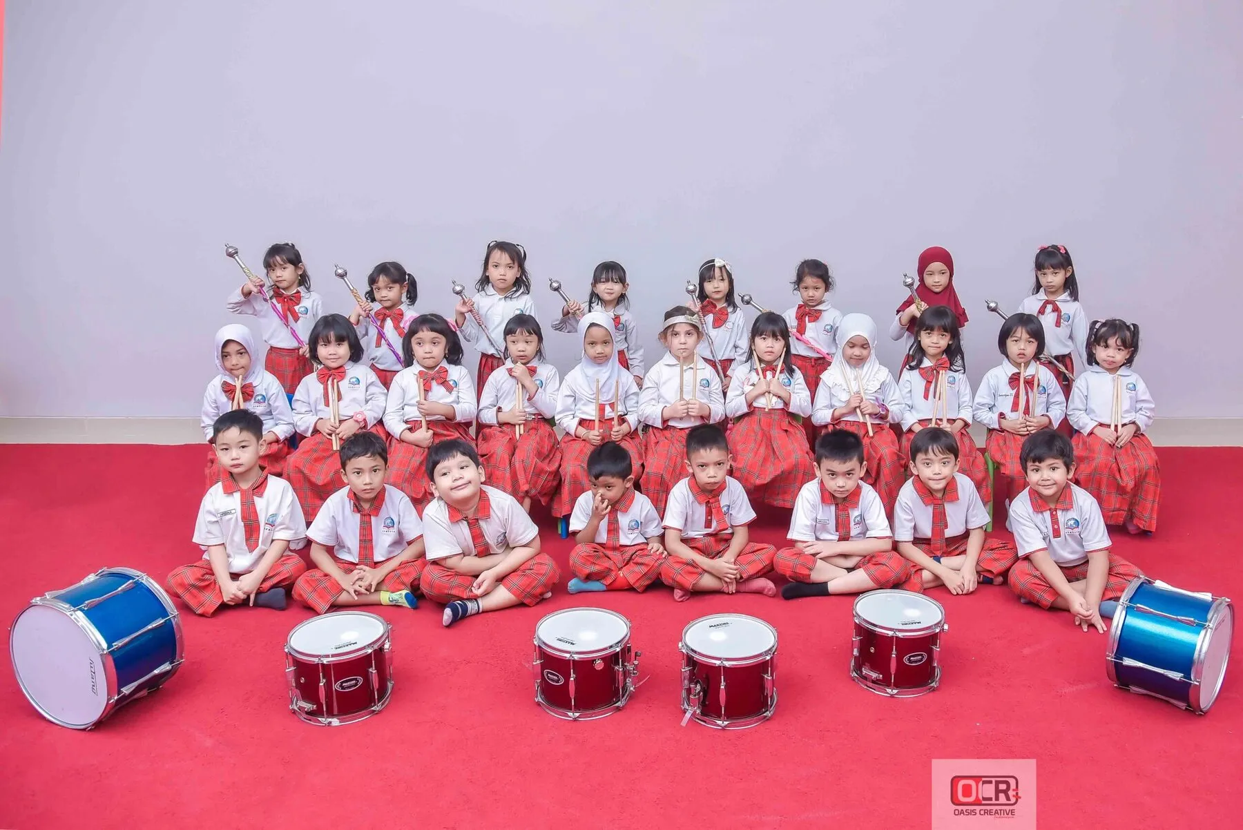 Siswa ekstrakurikuler Drumband