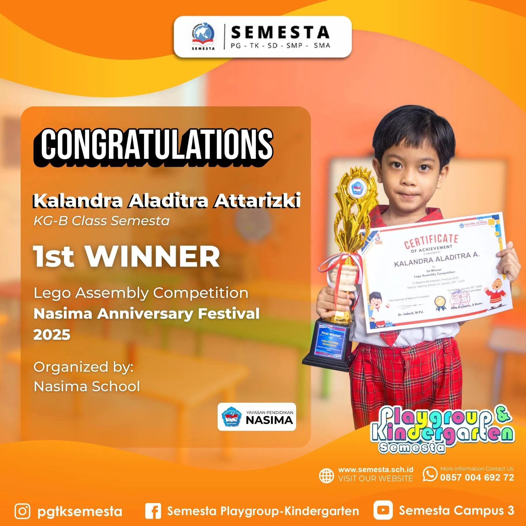 Kalandra Aladitra Attariaki — juara 1 Lego Assembly Competition 2025