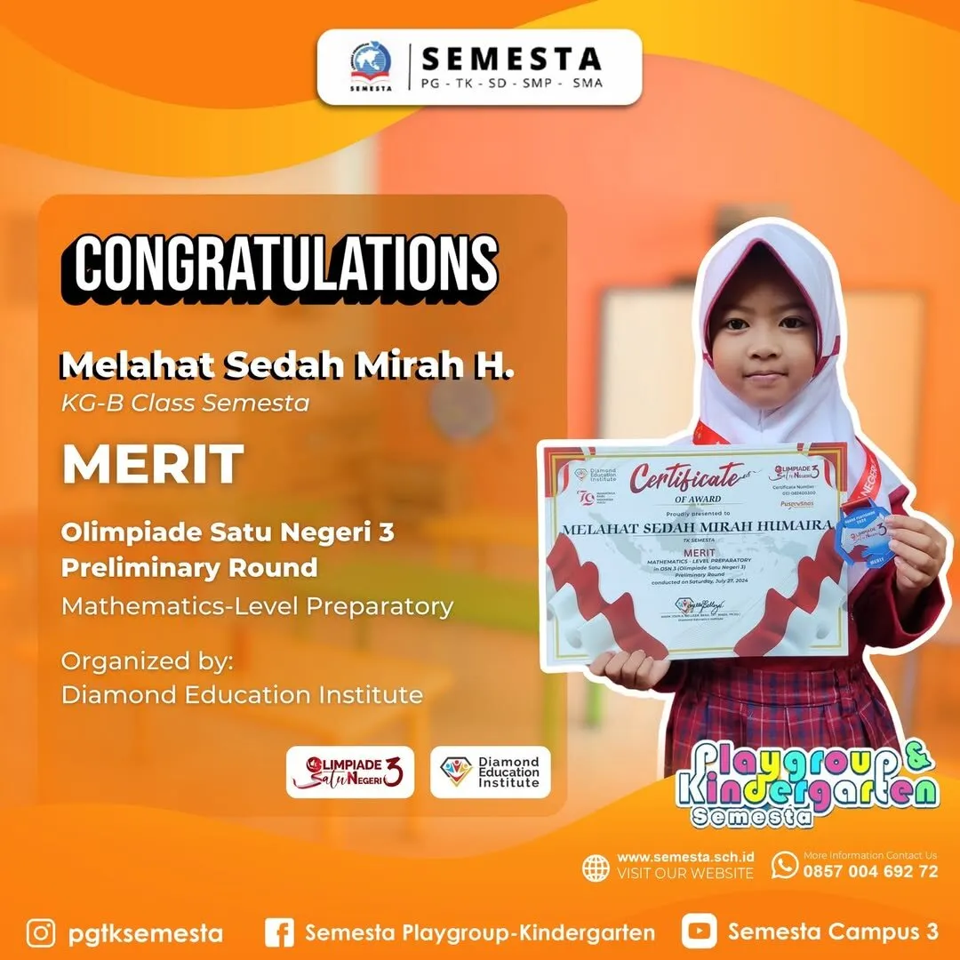 Melahat Sedah Mirah H. — Merit, Olimpiade Satu Negeri 3